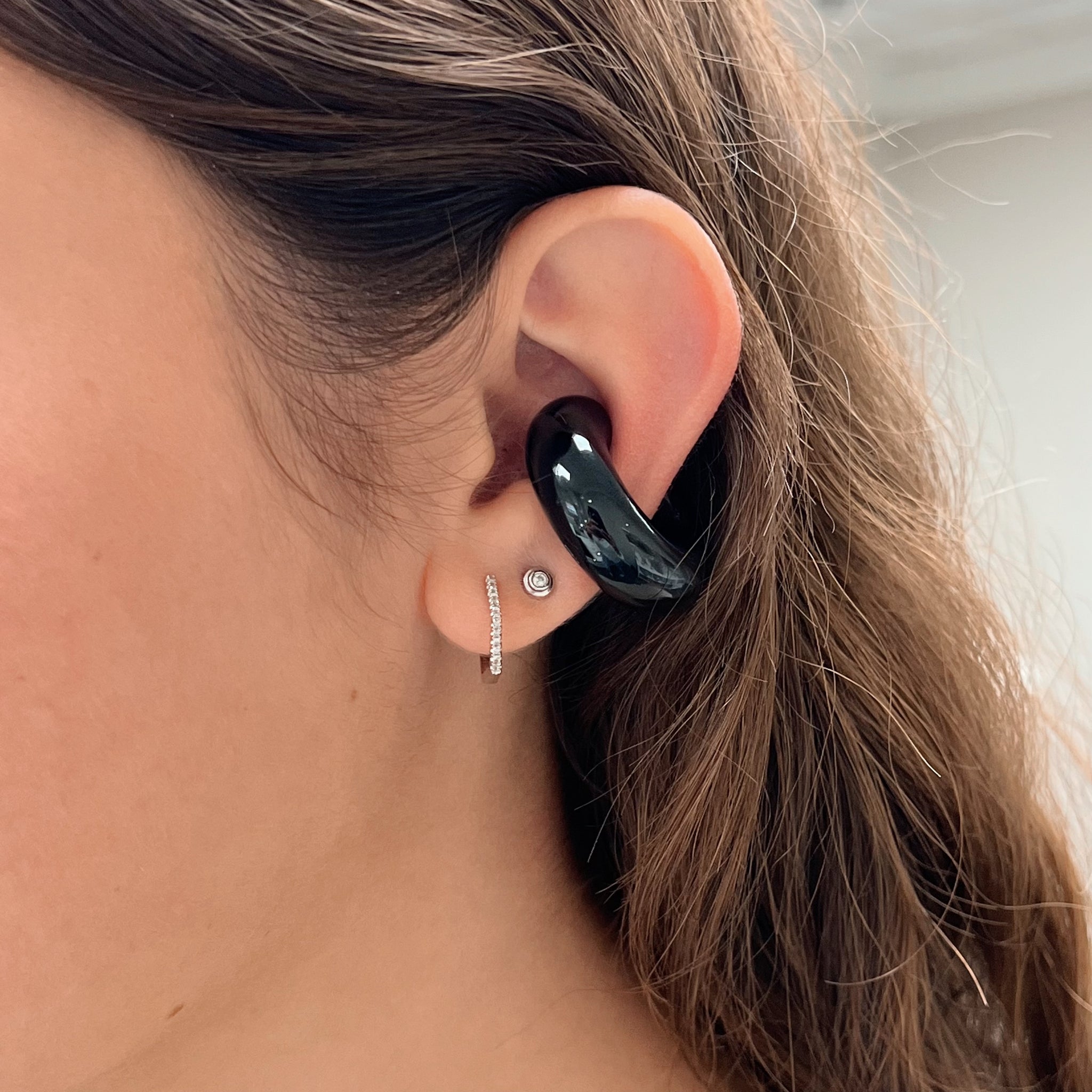 Black Chunky Ear Cuff Ear Wraps Ear Wraps Jewelry Georgina Nicol