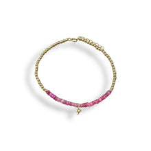 Load image into Gallery viewer, Pink Opal Gemstone Lightning Bolt Bracelet
