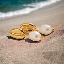 Load image into Gallery viewer, Seashell Pearl Earrings
