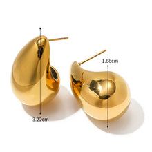 Load image into Gallery viewer, Pear Shaped Earrings, Chunky, Trendy, Tarnish Resistant, Lightweight 
