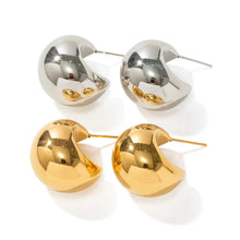 Load image into Gallery viewer, Chunky Earrings, Trendy Earrings, Tarnish Resistant, Gold &amp; Silver
