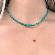 Load image into Gallery viewer, Blue Opal Gemstone Beaded Choker, Fine Jewelry, Gold Filled, Trendy

