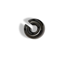 Load image into Gallery viewer, Black Chunky Ear Cuff, Chubby Hollow Ear Clip, Stainless Steel
