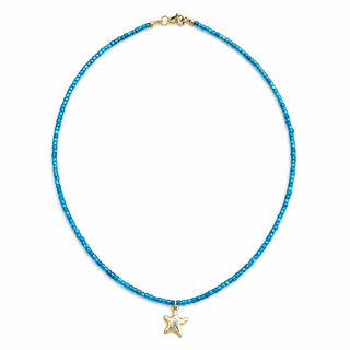 Joy, Light & Ocean Energy Neon Apatite Starfish Necklace - Georgina Nicol
