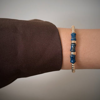 Lapis Lazuli Gold Bead Bracelet - Georgina Nicol