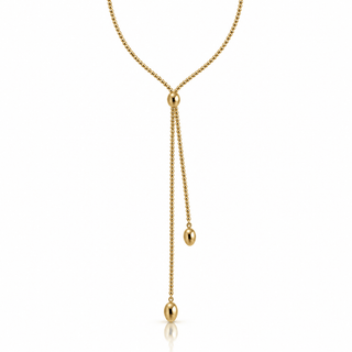 Lariat Gold Beaded Necklace - Georgina Nicol