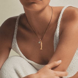Larimar Fish Cord Necklace - Georgina Nicol