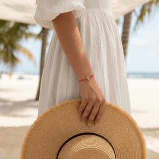 Living in Divine Protection 14K Solid Gold Diamond Cross Bracelet - Georgina Nicol