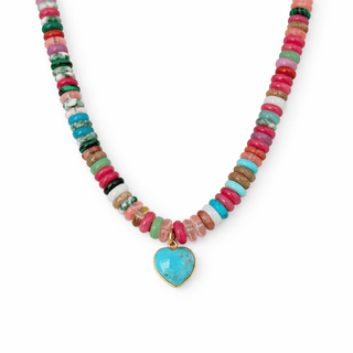 Love, Protection & Inner Balance Turquoise Heart Necklace - Georgina Nicol