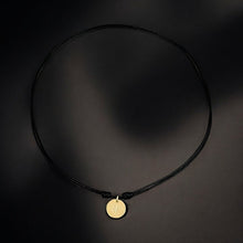 Load image into Gallery viewer, Luck &amp; Fortune – Tiny Clover Coin Cord Necklace - Georgina Nicol
