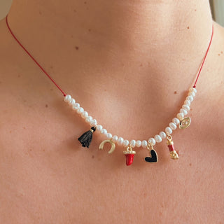 Luck Is Always on My Side — Protective Pearl & Charm Necklace - Georgina Nicol
