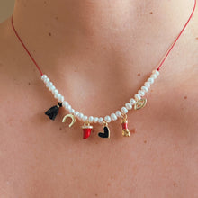 Load image into Gallery viewer, Luck Is Always on My Side — Protective Pearl &amp; Charm Necklace - Georgina Nicol
