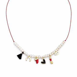 Luck Is Always on My Side — Protective Pearl & Charm Necklace - Georgina Nicol