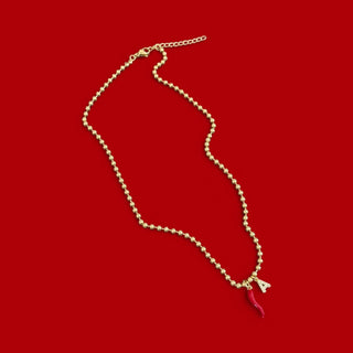 Lucky Cornicello Initial Necklace - Georgina Nicol