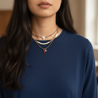 Lucky Cornicello Initial Necklace - Georgina Nicol