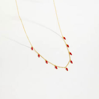 Lucky Energy — Red Enamel Tiny Chili Necklace - Georgina Nicol