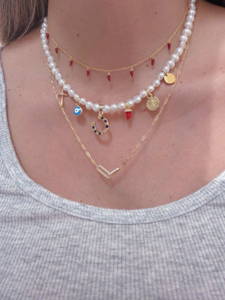 Lucky Energy — Red Enamel Tiny Chili Necklace - Georgina Nicol