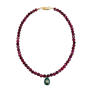 Malachite Pendant Beaded Necklace - Georgina Nicol