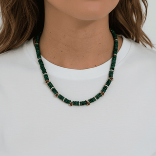 Malachite & Ruby Beaded Necklace - Georgina Nicol