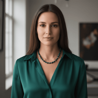 Malachite & Ruby Beaded Necklace - Georgina Nicol