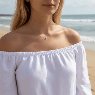 Mother of Pearl Evil Eye Illusion Necklace - Georgina Nicol