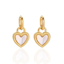 Load image into Gallery viewer, Mother of Pearl Heart Earrings - Georgina Nicol
