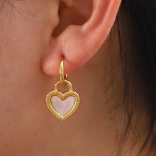 Load image into Gallery viewer, Mother of Pearl Heart Earrings - Georgina Nicol

