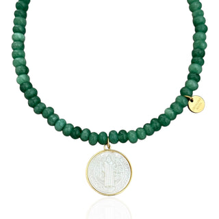 Mother of Pearl Saint Benedict Necklace - Georgina Nicol