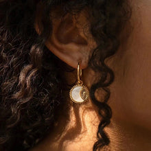 Load image into Gallery viewer, Mother of Pearl Sun Hoop Earrings - Georgina Nicol

