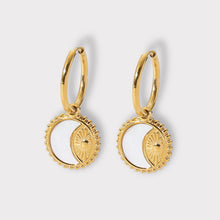 Load image into Gallery viewer, Mother of Pearl Sun Hoop Earrings - Georgina Nicol
