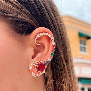 Multicolor Cz Scorpion Ear Climber - Georgina Nicol