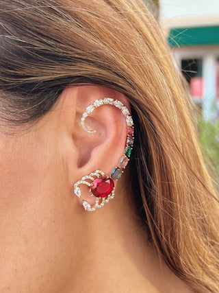 Multicolor Cz Scorpion Ear Climber - Georgina Nicol