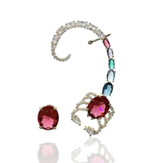 Multicolor Cz Scorpion Ear Climber - Georgina Nicol