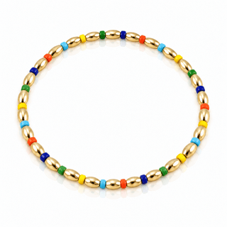 Multicolor Gold Bead Bracelet - Georgina Nicol