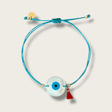Load image into Gallery viewer, My Energy Is Protected — Mother of Pearl Evil Eye Bracelet - Georgina Nicol
