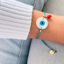 Load image into Gallery viewer, My Energy Is Protected — Mother of Pearl Evil Eye Bracelet - Georgina Nicol
