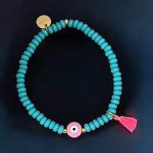 Load image into Gallery viewer, My Energy Stays Clear and Protected — Pink Evil Eye Bracelet - Georgina Nicol
