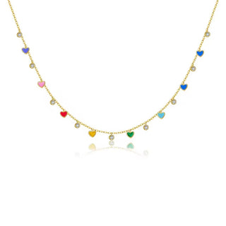 My Heart Shines in Every Color — Multi Heart Necklace Limited Edition - Georgina Nicol