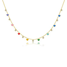 Load image into Gallery viewer, My Heart Shines in Every Color — Multi Heart Necklace Limited Edition - Georgina Nicol
