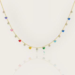 My Heart Shines in Every Color — Multi Heart Necklace Limited Edition - Georgina Nicol