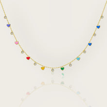 Load image into Gallery viewer, My Heart Shines in Every Color — Multi Heart Necklace Limited Edition - Georgina Nicol
