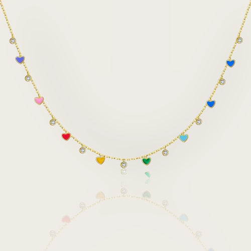 My Heart Shines in Every Color — Multi Heart Necklace Limited Edition - Georgina Nicol
