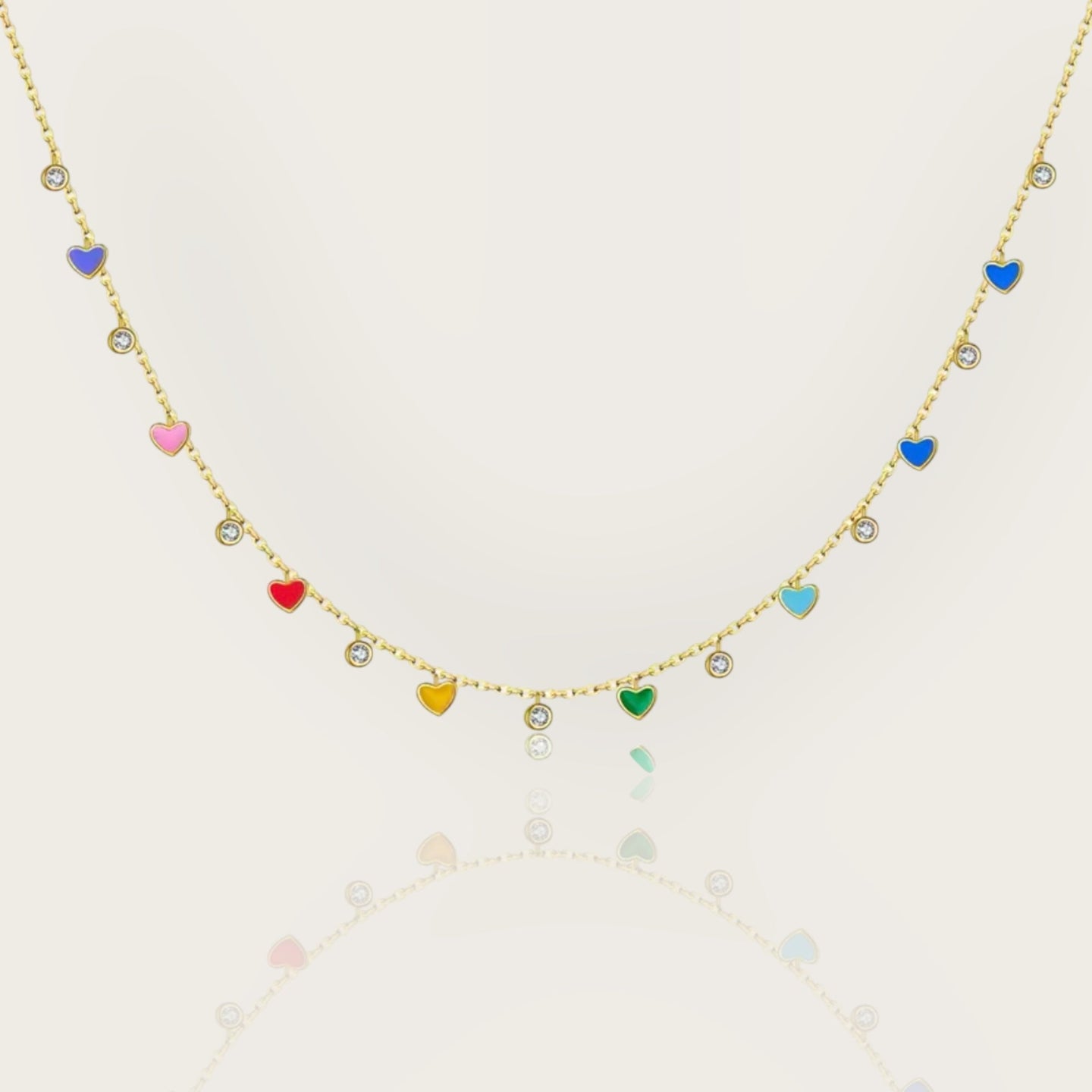 My Heart Shines in Every Color — Multi Heart Necklace Limited Edition - Georgina Nicol