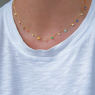 My Heart Shines in Every Color — Multi Heart Necklace Limited Edition - Georgina Nicol