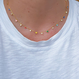 My Heart Shines in Every Color — Multi Heart Necklace Limited Edition - Georgina Nicol