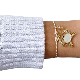 My Intuition and Inner Strength Guide Me — Mother of Pearl Crab Bracelet - Georgina Nicol