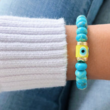 Load image into Gallery viewer, My Path Is Clear and Protected — Turquoise Evil Eye Bracelet - Georgina Nicol
