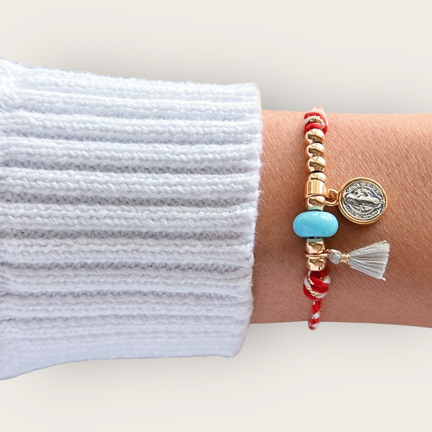 My Spirit Is Guarded by Divine Protection St. Benedict Bracelet - Georgina Nicol