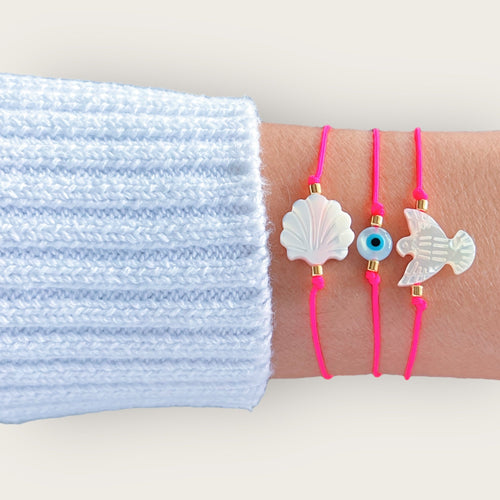 My Spirit Is Protected and Free — Mother of Pearl Bracelets - Georgina Nicol