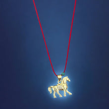 Load image into Gallery viewer, My Spirit Runs Free — Red String Horse Necklace - Georgina Nicol
